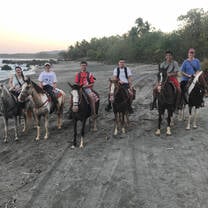 Horseback riding on the beach in Costa Rica
