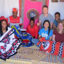 Students meeting traditional healer in Limpopo Province