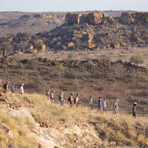 Students on a hike