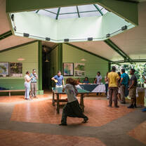 Students taking a break in one of the common areas at La Selva