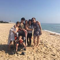 Host family at the beach
