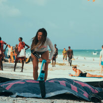 getting ready on Paje beach!