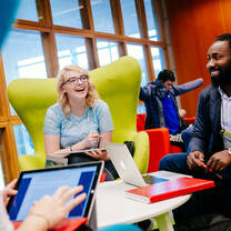 DCU Students in Library