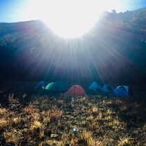 Camping in the mountains  Camping on the mountain top