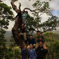 Students after a long hike