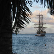 Picton Castle at anchor