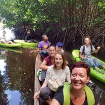 Volunteers kayaking in Zanzibar