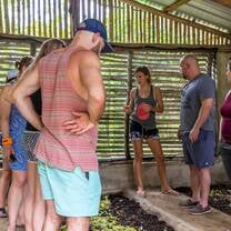 group learning about vermiculture practices