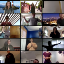 Tree Pose during a Cohort Call