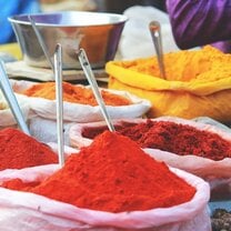 Spices at the food market