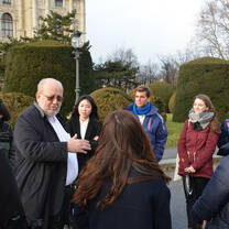 Participants in front of the Kunsthistorisches Museum during an excursion