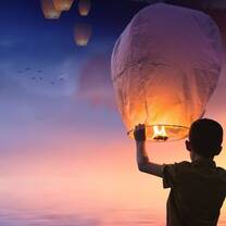 Sending balloon into sky