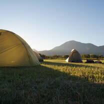 Tents in the morning light