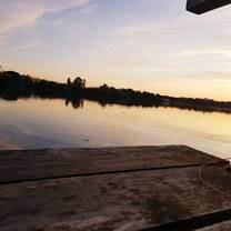 Sunset on lake