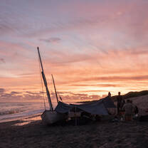 Camping on the beach in Baja