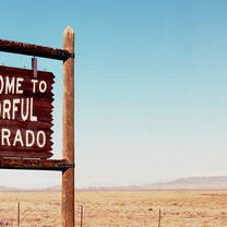 Colorado state welcome sign