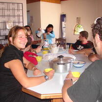 Students in cooking class