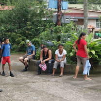 Volunteers working