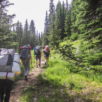 Visions kids hiking in Montana