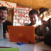 Students learning Spanish