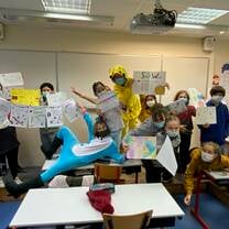 Spirit Week on the program, students dressed up