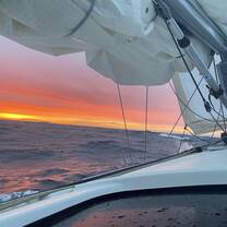 Sunset at sea