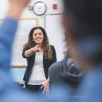 Teacher in a classroom