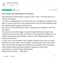 Varified Trustpilot review