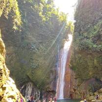 hiking to waterfall