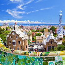 Main entrance to Gaudi's Parc Guell