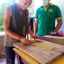 Guatemala working with beeswax