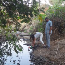fetching water