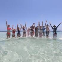 Lunch stop on a full days snorkel