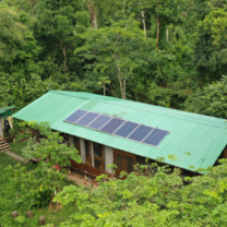 the statio with solar pannels
