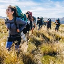 New Zealand backpacking group