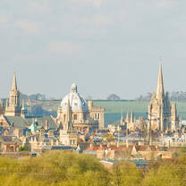 Oxford skyline on a cloudy day
