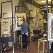 Studio space for art students