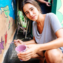 volunteers in Bali with IVHQ