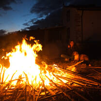 stargazing and fire