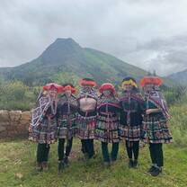 Learning about traditional clothing and dyes in Peru