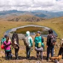 group of hikers in Paru Paru Peru