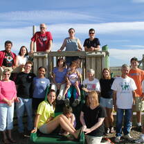 Group volunteering on the reservation