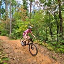 Students taking their mountain biking to the next level at Kanuga 