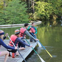 Intro to canoeing at camp