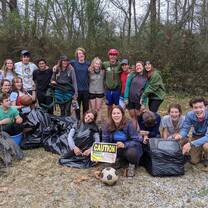 After our five-day thru paddle on the French Broad, we went back and did a river clean up