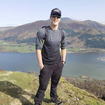 male hiking England