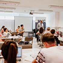 The participants listening to a seminar