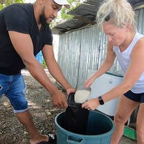 Filling Bags Of Rice