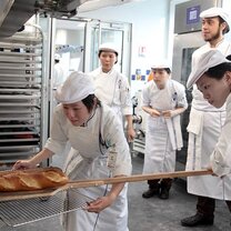 Students in the kitchen during Boulangerie program at Le Cordon Bleu Students in the kitchen during Boulangerie program at Le Cordon Bleu