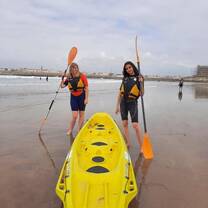 Lankey students enjoying a kayak ride in Morocco 